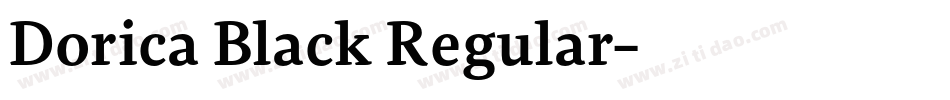 Dorica Black Regular字体转换
